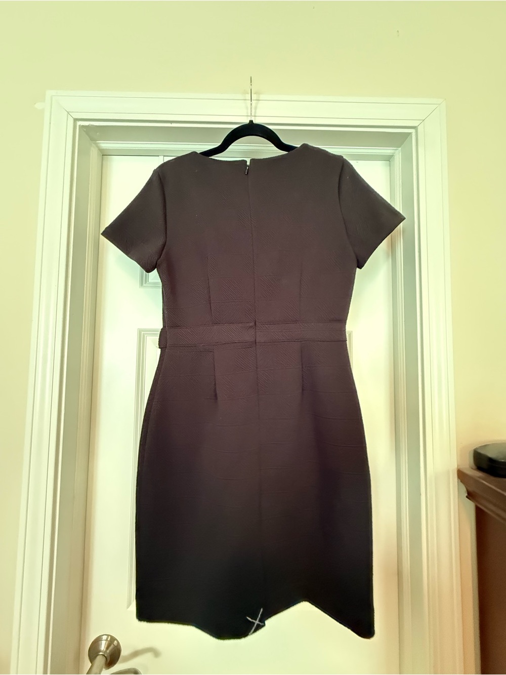 NWT Ann Taylor Factory Black Textured Short Sleeve Sheath Dress - Picture 5 of 6